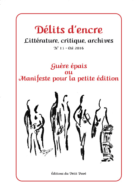 Délits d'encre n°13 aux Editions du Petit Pavé